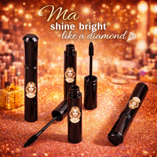 MA "Shine Bright Like a Diamond" Waterproof Mascara – Intense Black, Smudge-Free, Oil-Free