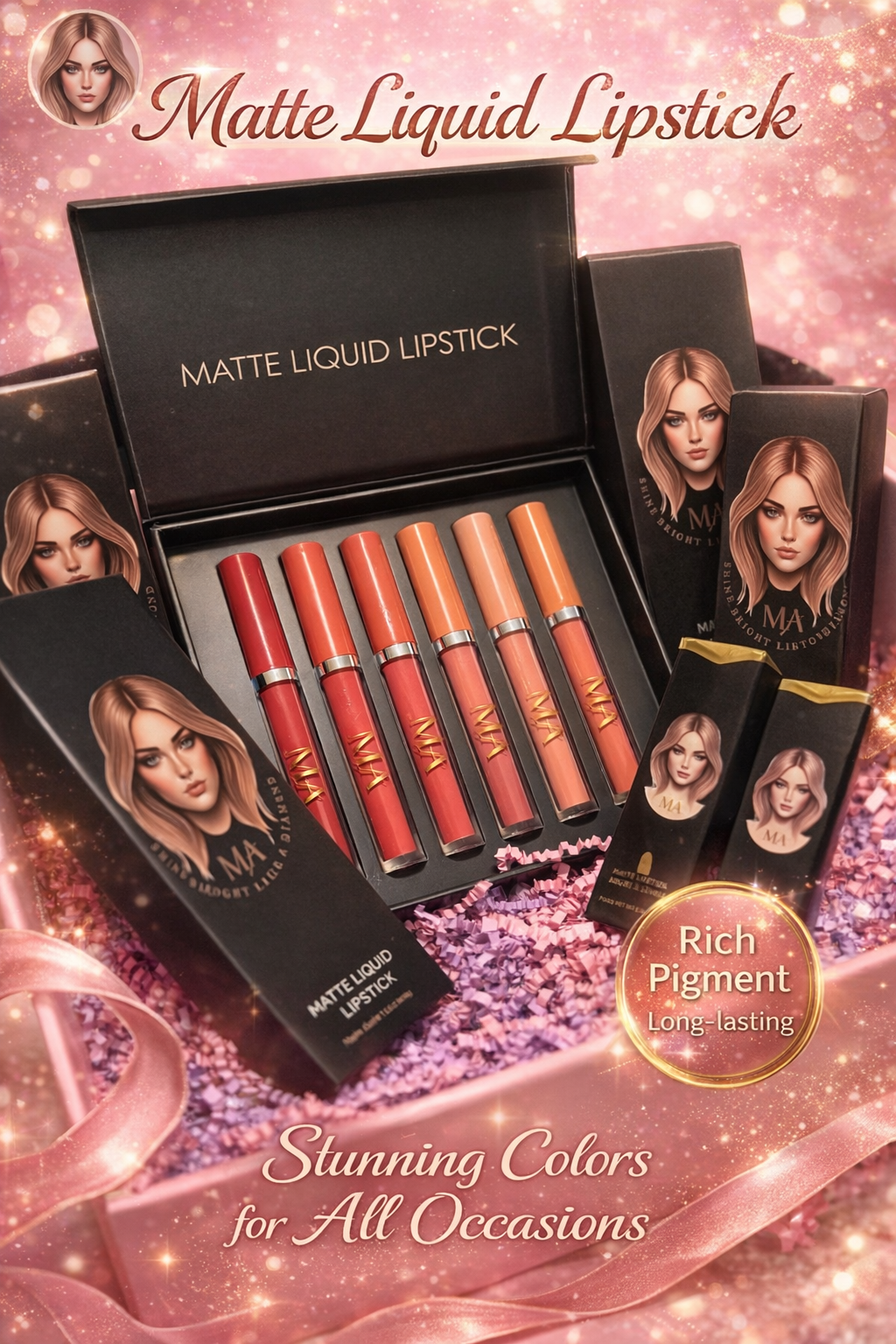 MA lipsticks sets - 24 hours wear