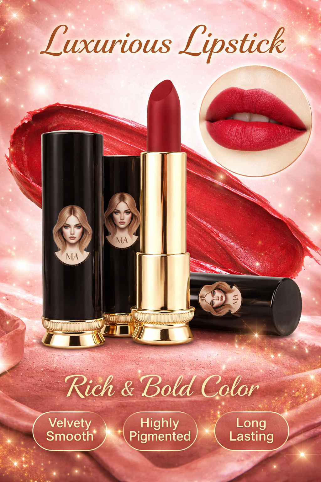 MA Shine bright like a diamond red lipstick
