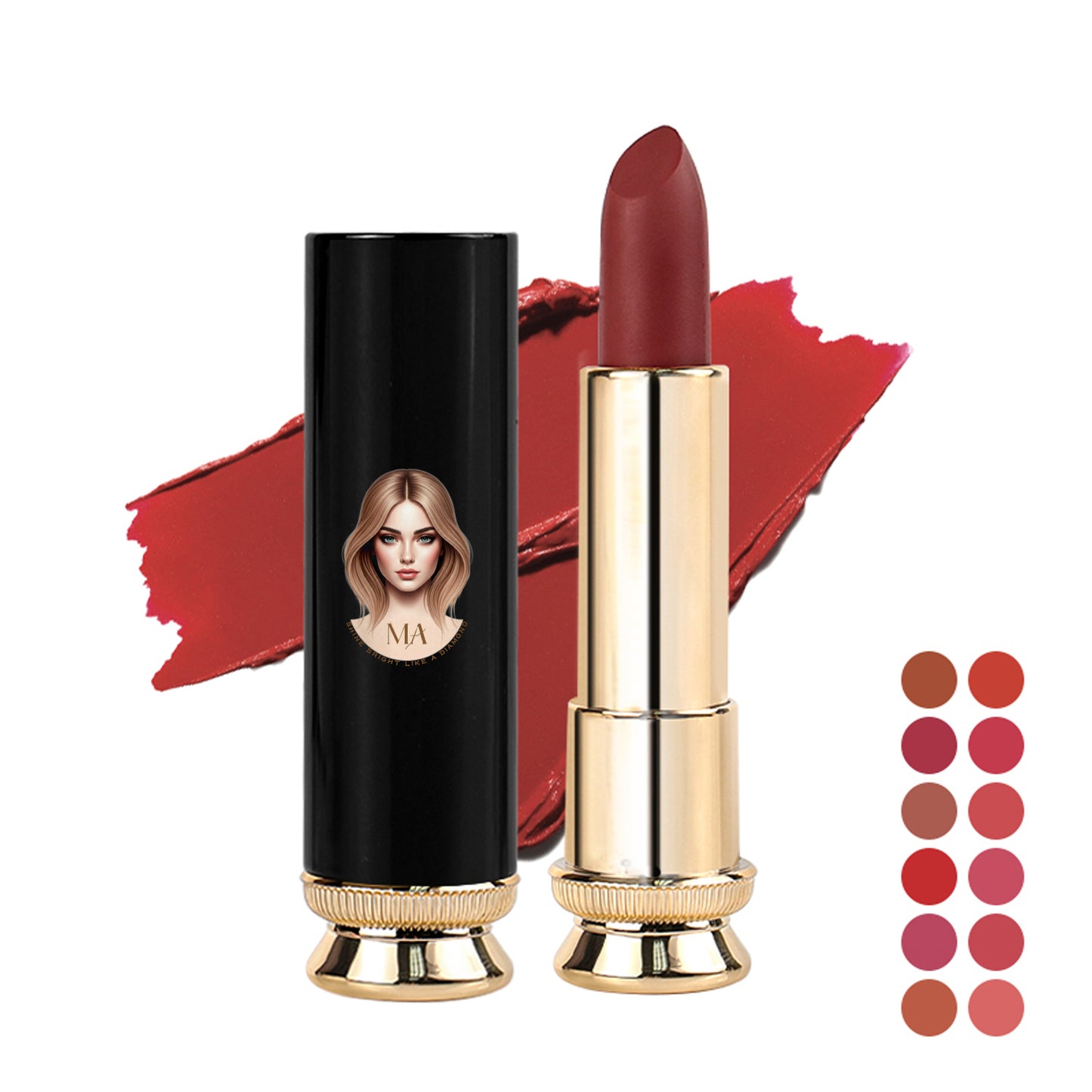 MA Shine bright like a diamond red lipstick