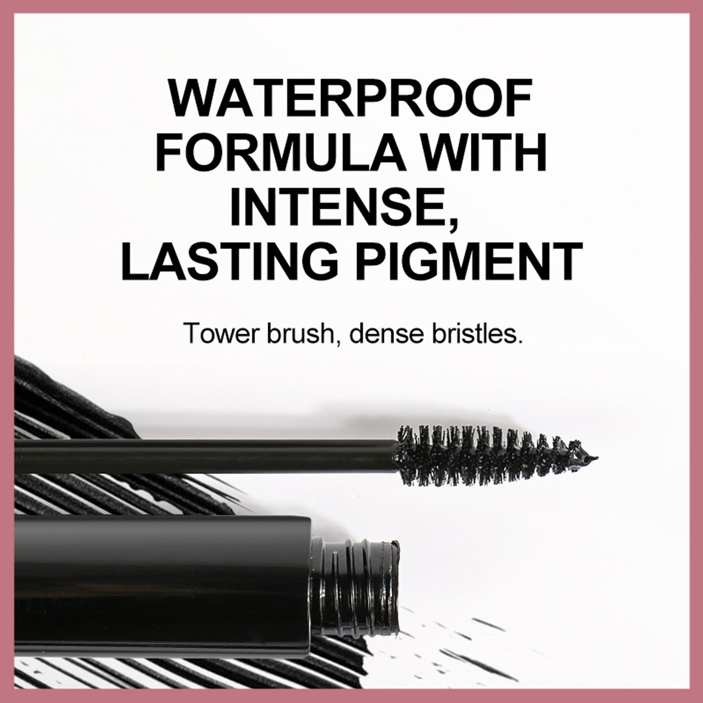 MA "Shine Bright Like a Diamond" Waterproof Mascara – Intense Black, Smudge-Free, Oil-Free